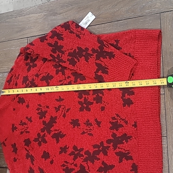 Liz Claiborne Womens Mock Neck Long Sleeve Floral Pullover Sweater Size 1X - Picture 12 of 13